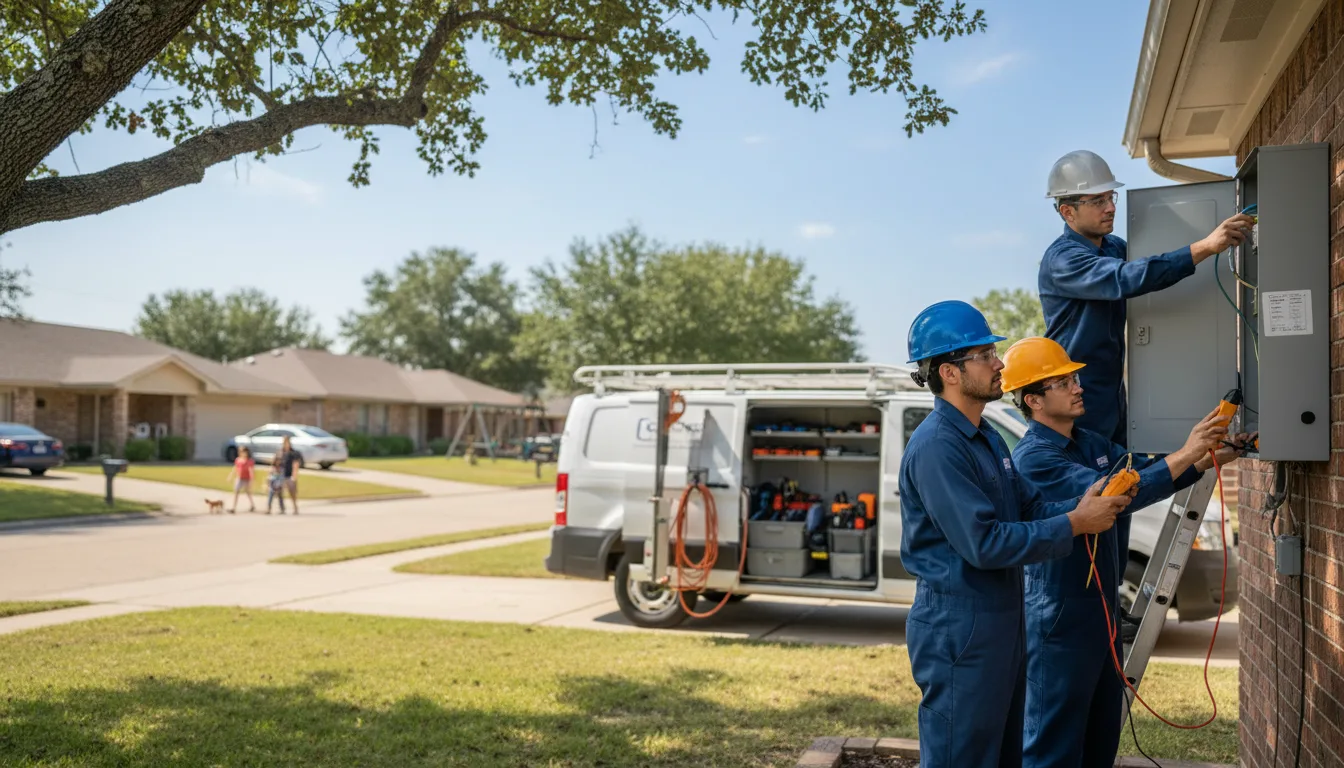 Certified electrician providing emergency electrical services in Redfield, IA